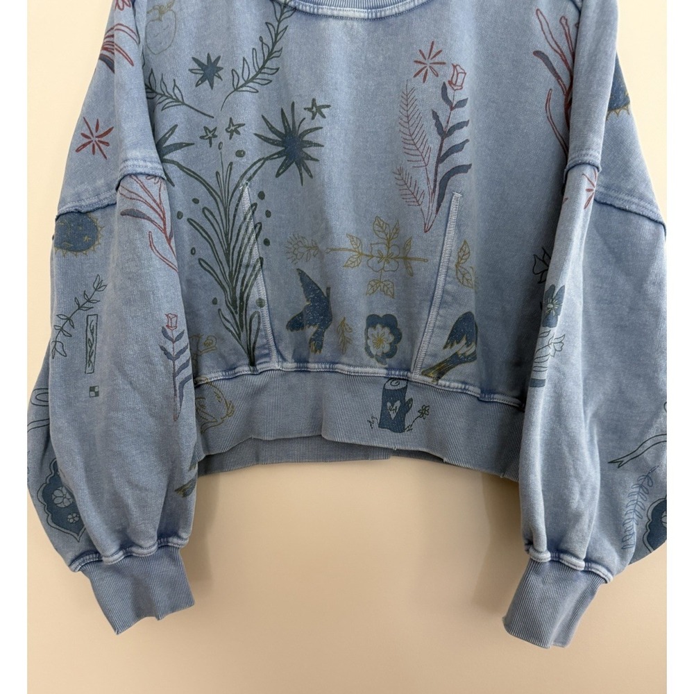 Free People Gaia Sweatshirt Folk Combo Women's Size Small - Picture 5 of 12